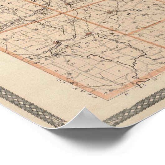 Kaart van Putnam County Poster (Hoek)