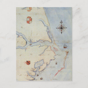 Kaart van Raleigh's Virginia