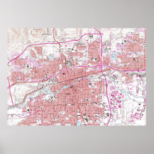  kaart van Reno Nevada (1967) Poster