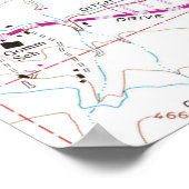  kaart van Reno Nevada (1967) Poster (Hoek)