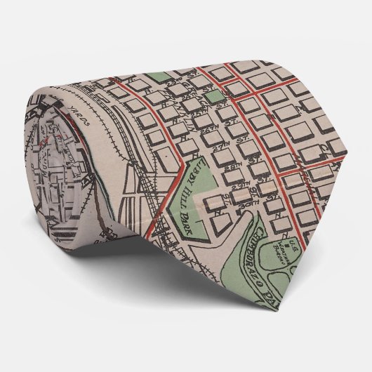  kaart van Richmond VA (1914) Stropdas (Opgerold)