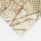  kaart van Richmond Virginia (1934) Fleece Deken (Hoek)