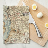  kaart van Richmond Virginia (1934) Theedoek (Quarter Fold)