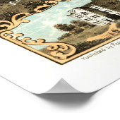  kaart van Rock Island IL (1869) Poster (Hoek)