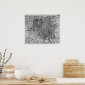 Kaart van Rome, 1579 Poster (Keuken)