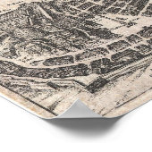  kaart van Rome Italië (1652) Poster (Hoek)