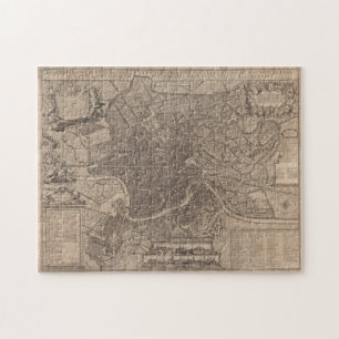 kaart van Rome Italië (1730) Legpuzzel