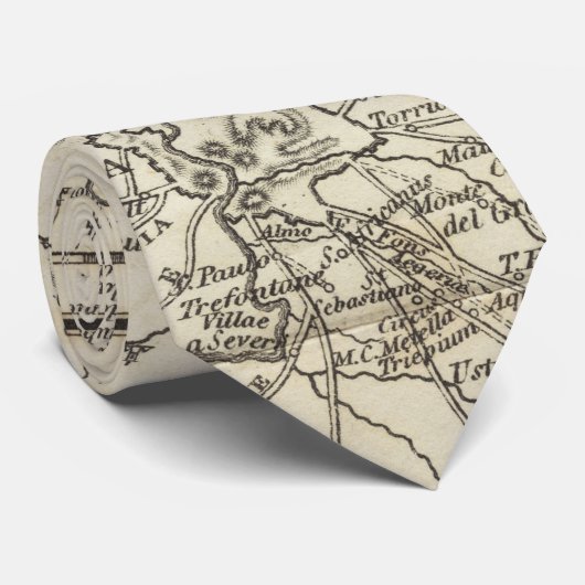  kaart van Rome Italië (1821) Stropdas (Opgerold)