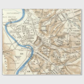  kaart van Rome Italië (1870) Cadeaupapier (Vlak)