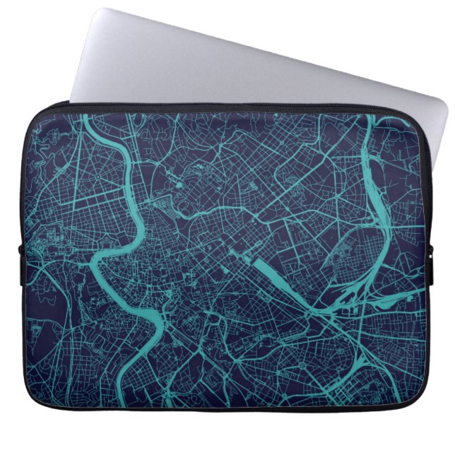 Kaart van Rome Laptop Sleeve (Voorkant)