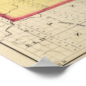 Kaart van Roscommon County Poster (Hoek)