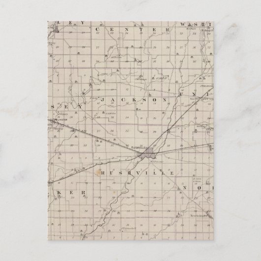 Kaart van Rush County (Voorkant)