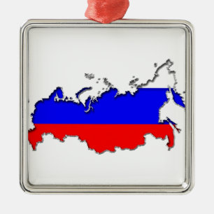 Kaart van Rusland Metalen Ornament