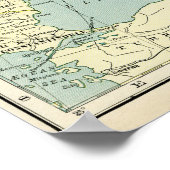 kaart van Rusland Poster (Hoek)