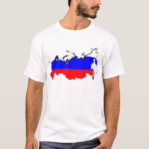 Kaart van Rusland T-shirt