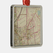 Kaart van Rye, New York Metalen Ornament (Rechts)