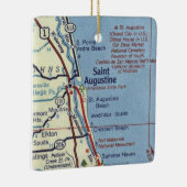  kaart van Saint Augustine FL Keramisch Ornament (Rechts)
