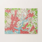  kaart van Salem Massachusetts (1956) Legpuzzel (Horizontaal)