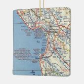 kaart van Salinas CA Keramisch Ornament (Links)