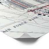  kaart van San Antonio Texas (1953) Poster (Hoek)