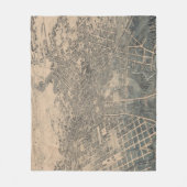  kaart van San Antonio TX (1886) Fleece Deken (Voorkant)