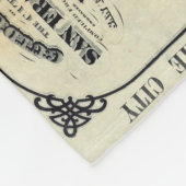  kaart van San Francisco (1890) Fleece Deken (Hoek)