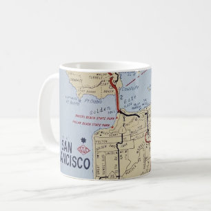 Kaart van San Francisco gebied Koffiemok
