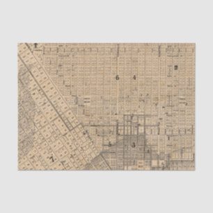 Kaart van San Francisco Tissuepapier