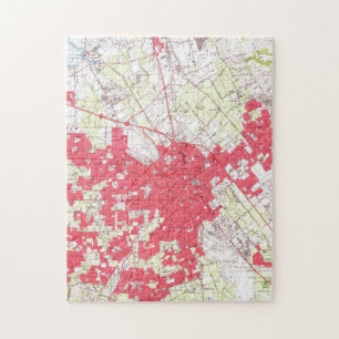 kaart van San Jose California (1961) Legpuzzel