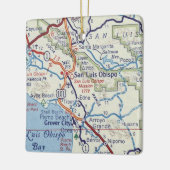 kaart van San Luis Obispo Keramisch Ornament (Links)