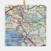  kaart van San Luis Obispo Keramisch Ornament (Voorkant)