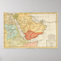 kaart van Saudi-Arabië (1780)