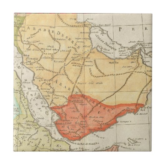  kaart van Saudi-Arabië (1780) Tegeltje (Voorkant)
