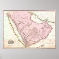 kaart van Saudi-Arabië (1818)