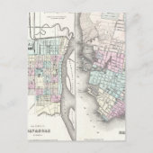  kaart van Savannah en Charleston (1855) (Voorkant)