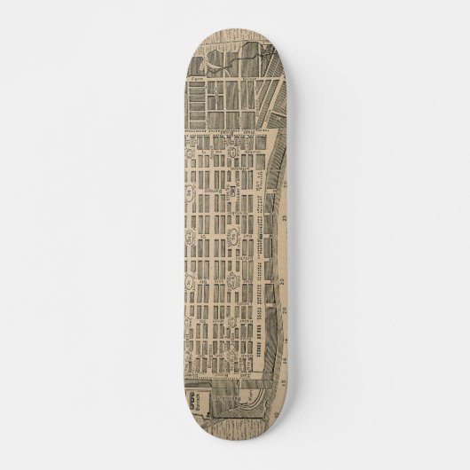  kaart van Savannah Georgia (1818) Skateboard (Voorkant)