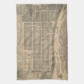 kaart van Savannah Georgia (1818) Theedoek (Verticaal)