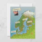 Kaart van Scandinavië (Achterkant)