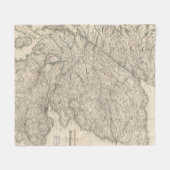 kaart van Schotland (1855) Fleece Deken (Voorkant (Horizontaal))