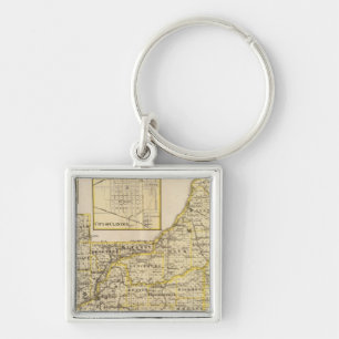 Kaart van Schuyler, Mason, Brown Sleutelhanger