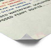  kaart van Seattle Washington (1911) Poster (Hoek)