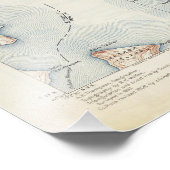 kaart van Seattle Washington Foto Afdruk (Hoek)