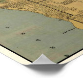  kaart van Seattle Washington Poster (Hoek)