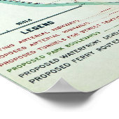  kaart van Seattle Washington Poster (Hoek)