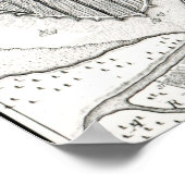 Kaart van Sint-Petersburg Poster (Hoek)