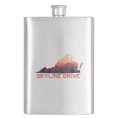 Kaart van Skyline Drive Shenandoah Virginia Flacon (Voorkant)