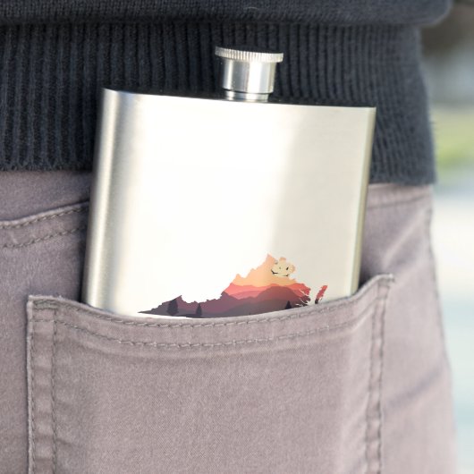 Kaart van Skyline Drive Shenandoah Virginia Flacon (Voorbeeld)