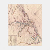  kaart van South Carolina (1690) Fleece Deken (Voorkant)