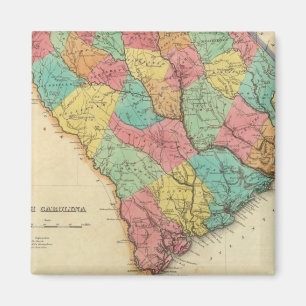 Kaart van South Carolina Magneet