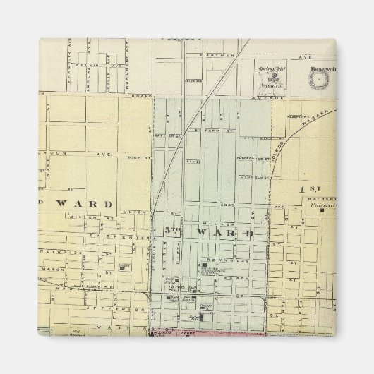 Kaart van Springfield City Magneet (Voorkant)